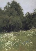 Levitan, Isaak Meadow at the forest edge oil painting artist